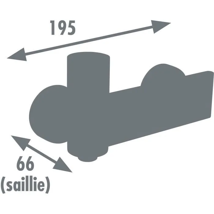 Edouard Rousseau EDO3047404057800 Mezclador de ducha Acero Negro Negro / Cromo