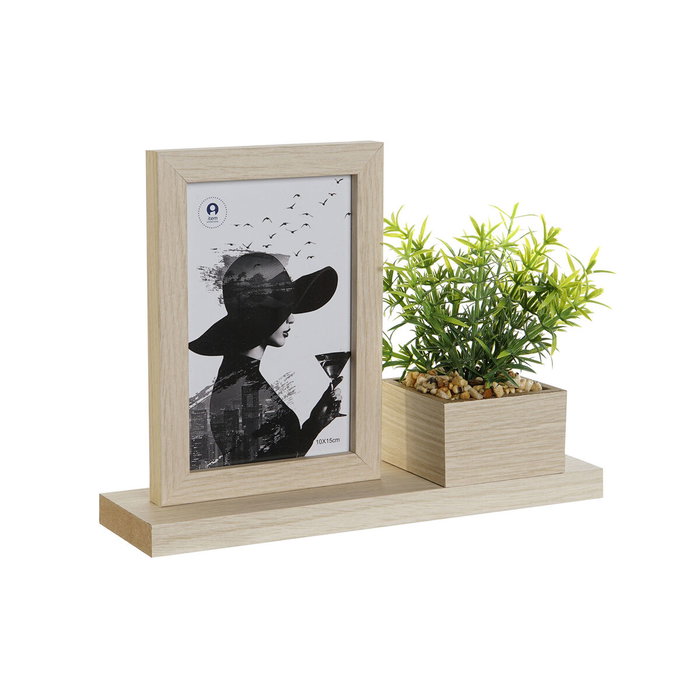 DKD Home Decor Marco de Foto 10x15 Natural con Detalles de Planta DKD Home Decor Marco de Foto 10x15 Natural con Detalles de Planta