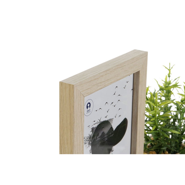DKD Home Decor Marco de Foto 10x15 Natural con Detalles de Planta DKD Home Decor Marco de Foto 10x15 Natural con Detalles de Planta