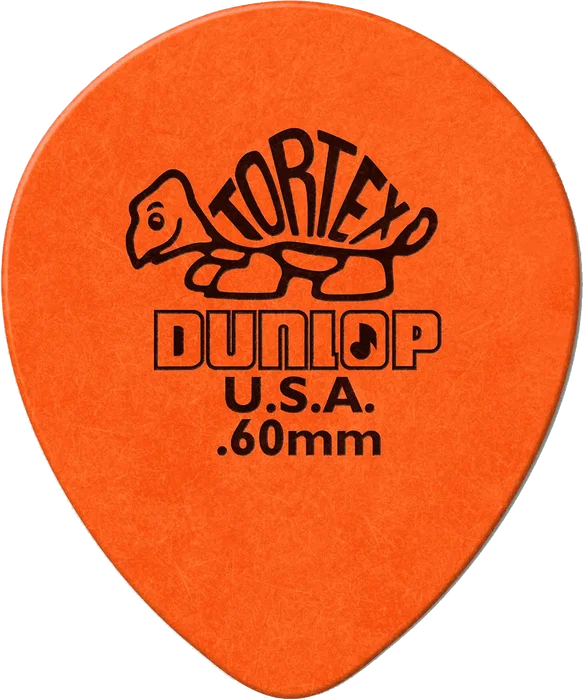 Dunlop Pack 72 Púas Tortex Teardrop Rojo 0,60 mm para Guitarra y Bajo