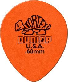 Dunlop Pack 72 Púas Tortex Teardrop Rojo 0,60 mm para Guitarra y Bajo