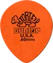 Dunlop Pack 72 Púas Tortex Teardrop Rojo 0,60 mm para Guitarra y Bajo