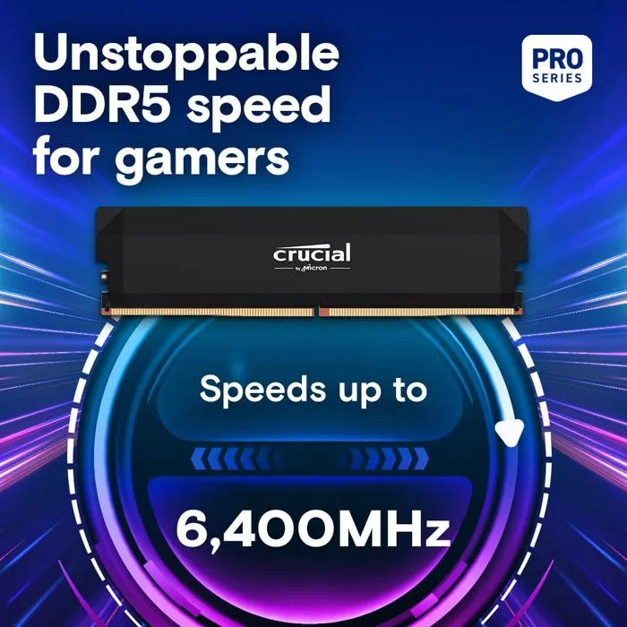 Crucial Crucial Pro 32GB (2x16GB) DDR5 6400MHz CL38 Crucial Crucial Pro 32GB (2x16GB) DDR5 6400MHz CL38