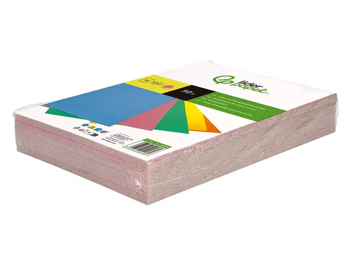 Liderpapel Tapa Encuadernación Cartón A4 Rosa Fluor 0,9mm Paquete 50 Unidades