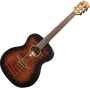 LAG Guitarra Acústica Nylon Auditorium Black & Brown Satinada Abeto Engelmann Macizo