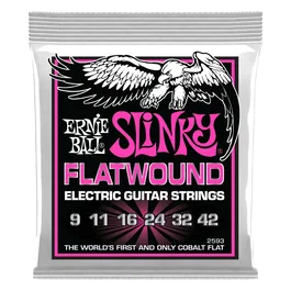 Ernie Ball Cuerdas Guitarra Eléctrica Entorchado Plano Slinky Super 9-42