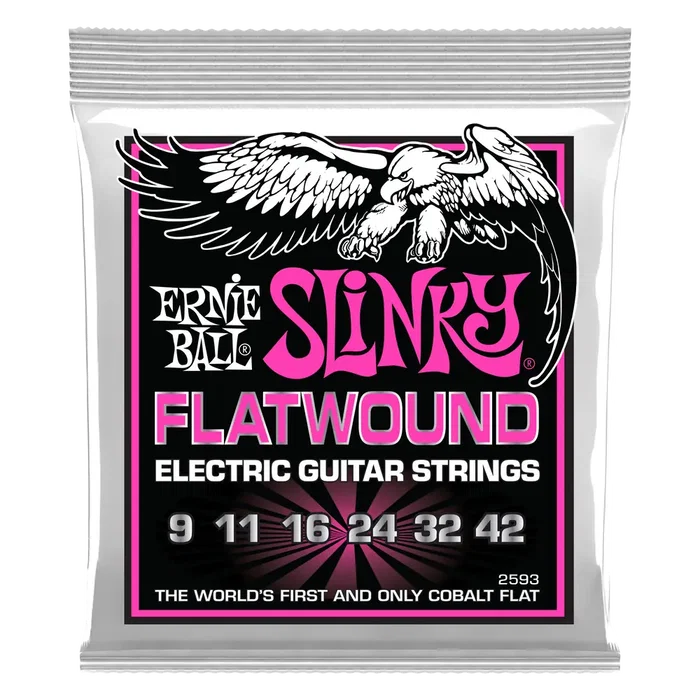 Ernie Ball Cuerdas Guitarra Eléctrica Entorchado Plano Slinky Super 9-42