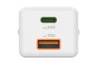 Hama Cargador USB Rápido Doble Puerto 30W PD QC 3.0 Blanco Compacto (00201992) - Smartphone, Tablet, AirPods, Universal