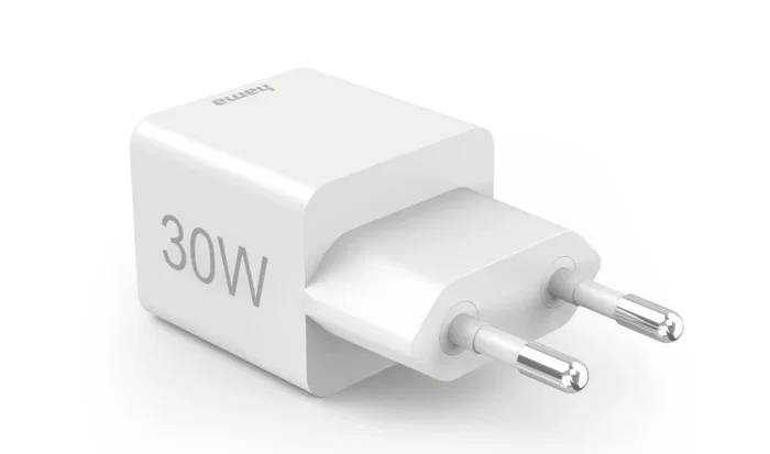 Hama Cargador USB Rápido Doble Puerto 30W PD QC 3.0 Blanco Compacto (00201992) - Smartphone, Tablet, AirPods, Universal