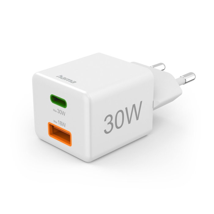 Hama Cargador de Dispositivo Móvil 30W PD/QC Blanco