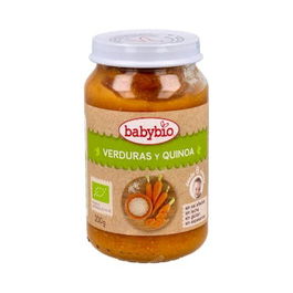 BABYBIO Potito Verduras y Quinoa para Bebés a partir de 8 Meses, Bio, Sin Gluten, 200gr