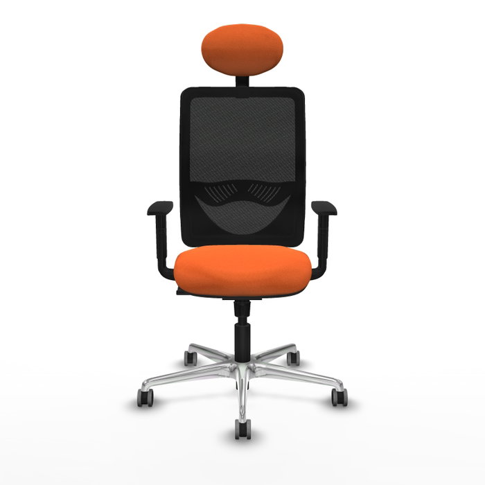 PIQUERAS Y CRESPO Silla de oficina Zulema con mecanismo Sincro, Naranja y Negro PIQUERAS Y CRESPO Silla de oficina Zulema con mecanismo Sincro, Naranja y Negro