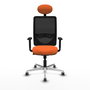 PIQUERAS Y CRESPO Silla de oficina Zulema con mecanismo Sincro, Naranja y Negro