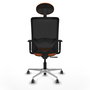 PIQUERAS Y CRESPO Silla de oficina Zulema con mecanismo Sincro, Naranja y Negro