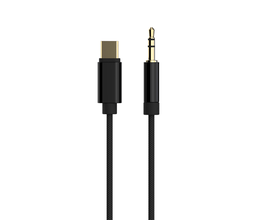GEMBIRD CCA-CM3.5M-1.5M Cable de Audio USB-C a 3,5mm, 1,5 m, Negro