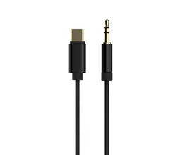 Gembird Cable Adaptador de Audio USB-C (Tipo C) a 3.5 mm Jack Auxiliar CCA-CM3.5M-1.5M, 1.5 metros, Negro