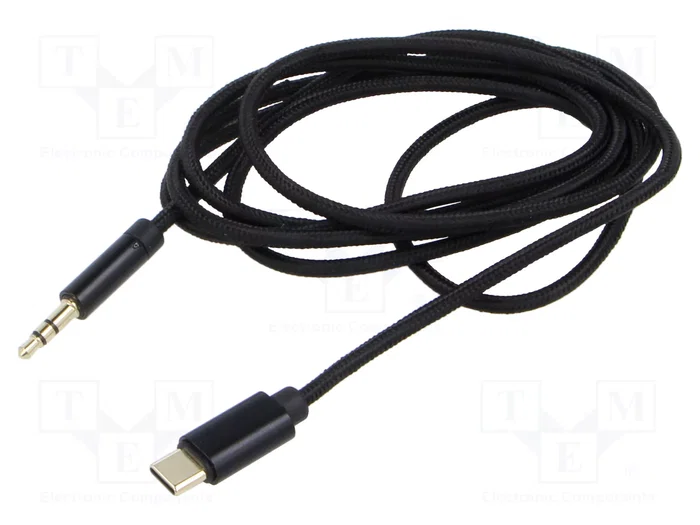 Gembird Cable USB tipo-C a Jack 3,5 mm 1,5 m Negro