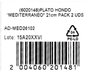 Alfares Pack de 4 Platos Hondos Mediterráneo 21cm