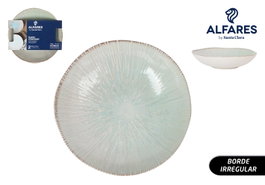 Alfares Pack de 4 Platos Hondos Mediterráneo 21cm