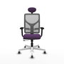 PIQUERAS Y CRESPO Silla de oficina Motilla con mecanismo Sincro/Traslack Morado y Gris