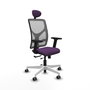 PIQUERAS Y CRESPO Silla de oficina Motilla con mecanismo Sincro/Traslack Morado y Gris