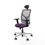 PIQUERAS Y CRESPO Silla de oficina Motilla con mecanismo Sincro/Traslack Morado y Gris