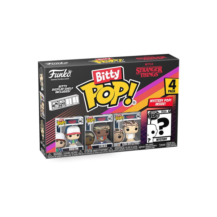 Funko Stranger Things Pack de 4 Figuras Bitty POP! Dustin