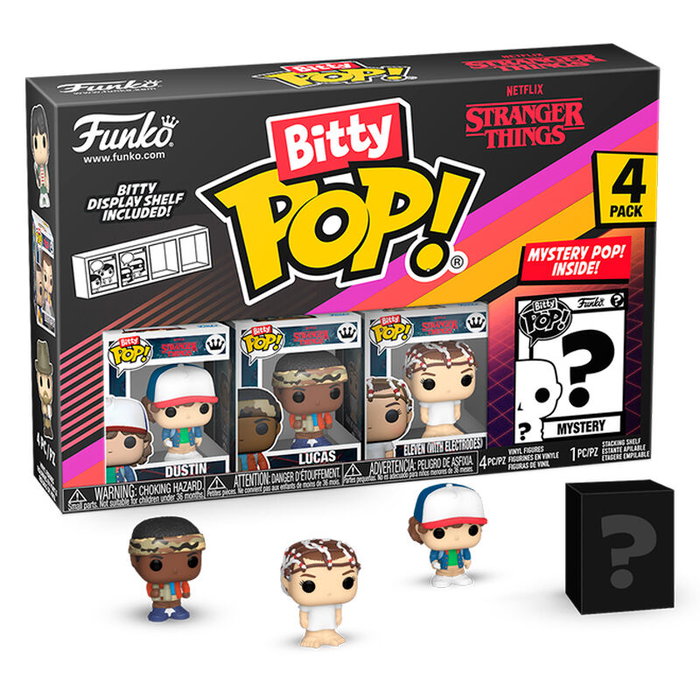 Funko Stranger Things Pack de 4 Figuras Bitty POP! Dustin