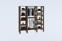 Hanah Home Armario City - Walnut 161.4x180x33.6cm Nogal Melamina Tablero de Partículas 18mm
