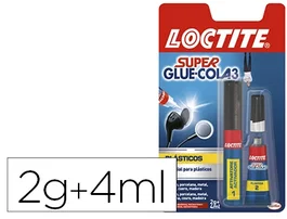 Loctite SuperGlue-3 Plásticos Difíciles Pegamento Bicomponente Adhesivo Rotulador 4ml + 2gr 2642430