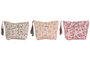 DKD Home Decor Surtido de 3 Neceseres de Flores Primavera 21x5x15 cm
