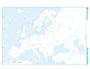 Teide Mapa mudo Europa político B/N A4