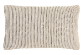 DKD Home Decor Cojín de Algodón Crudo con Macramé Hecho a Mano