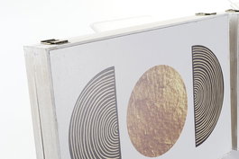 DKD Home Decor Tapa Contador Glam Dorado Negro 46.5 x 6 x 31.5 cm (2 Unidades)