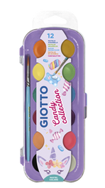 Giotto Estuche 12 Acuarelas Candy Collection 30 Mm + Pincel F351600