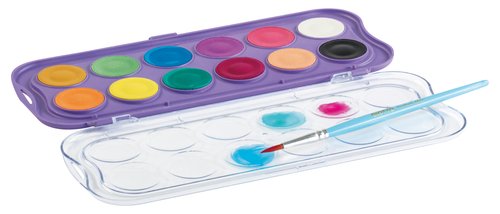 Giotto Estuche de 12 Acuarelas Candy Collection 30 mm con Pincel