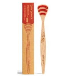 GEORGANICS Cepillo Lingual de Madera de Haya Suiza, para Higiene Bucal y Mal Aliento, Cerdas Medias, Mango Compostable, Hecho en Suiza