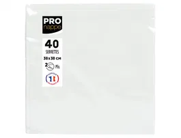Pronappe Servilleta Celulosa Micro-Grofada 38x38 cm 2 Capas Blanco 40 Unidades