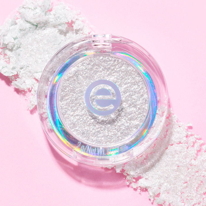 Essence Sombra de Ojos Monocroma Glitter #01-Frosted Shine - 2 g - Sombra en Polvo Cremoso con Brillo Plateado