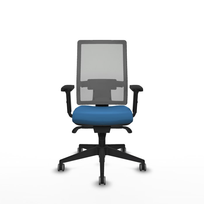 PIQUERAS Y CRESPO Silla de oficina Horna con mecanismo Sincro Azul claro y Gris