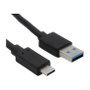 Helos Cable de carga y datos USB Type-C a USB 3.2, 1 m, Negro
