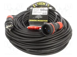 KEL Prolongador de alimentación H05RR-F 3G1,5mm2 50m negro