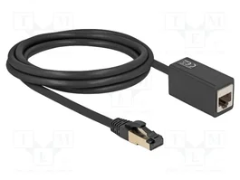 DeLOCK Cable de extensión de red RJ45 Cat 8.1 S/FTP 2m Negro
