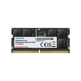 ADATA Gold 32GB DDR5 RAM 5600MT/s (1x32GB) Módulo SO-DIMM con On-Die ECC, GD5S5600732G-SMI, Para Portátil