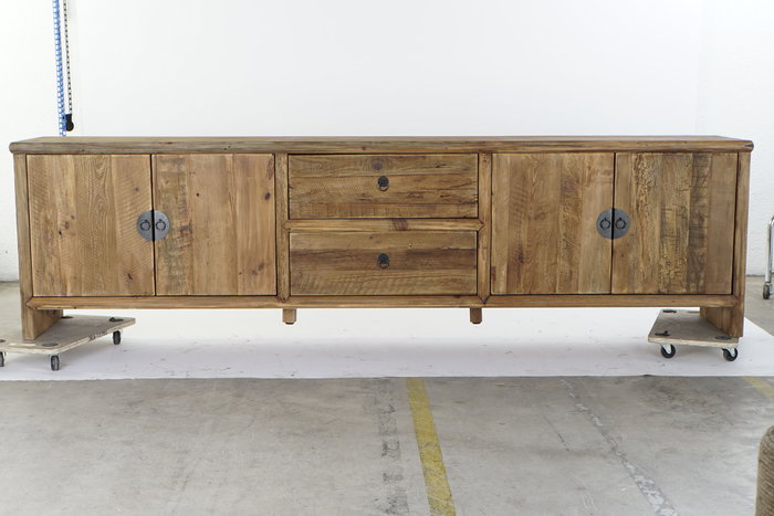 DKD Home Decor Buffet de Madera Reciclada Marrón 240x44x65 cm DKD Home Decor Buffet de Madera Reciclada Marrón 240x44x65 cm
