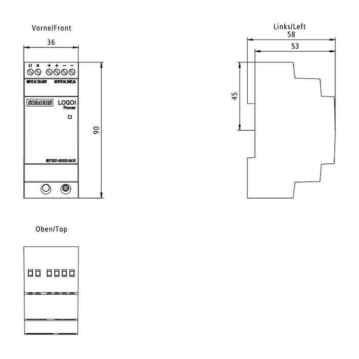 Siemens 6EP3331-6SB00-0AY0 LOGO!POWER 24V 1,3A Siemens 6EP3331-6SB00-0AY0 LOGO!POWER 24V 1,3A