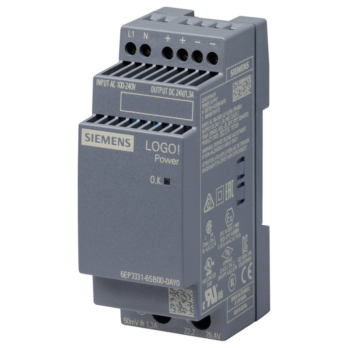 Siemens 6EP3331-6SB00-0AY0 LOGO!POWER 24V 1,3A Siemens 6EP3331-6SB00-0AY0 LOGO!POWER 24V 1,3A