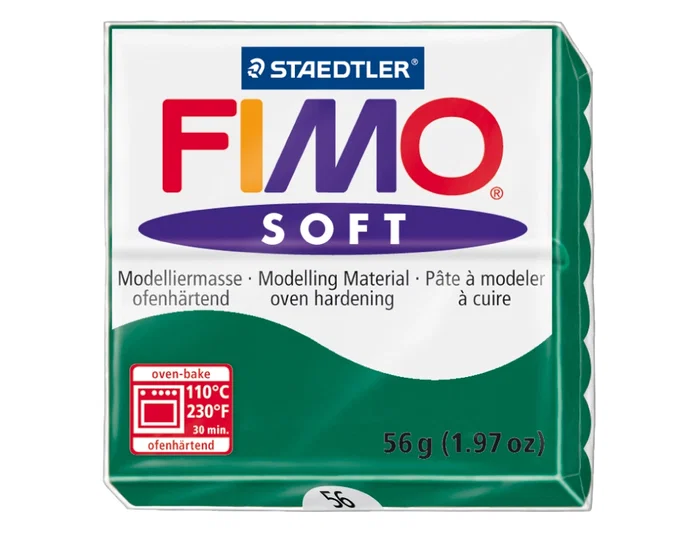 Staedtler Pasta de modelar Fimo Soft 57 gr Verde Esmeralda Staedtler Pasta de modelar Fimo Soft 57 gr Verde Esmeralda