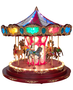 DKD Home Decor Carrusel LED Multicolor con Movimiento Musical