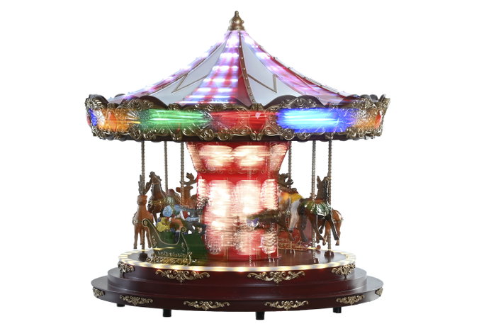 DKD Home Decor Carrusel LED Multicolor con Movimiento Musical DKD Home Decor Carrusel LED Multicolor con Movimiento Musical